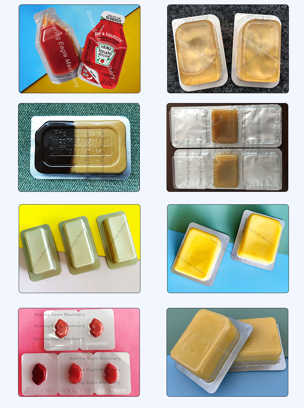 Automatic Plastic Full Sealing Ketchup Peanut Butter PLC Control Chocolate Truffles Honey Blister Packing Machine Automatic Plastic Full Sealing Ketchup Peanut Butter PLC Control Chocolate Truffles Honey Blister Packing Machine