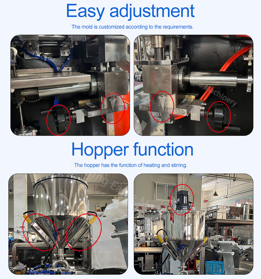 Automatic Plastic Full Sealing Ketchup Peanut Butter PLC Control Chocolate Truffles Honey Blister Packing Machine Automatic Plastic Full Sealing Ketchup Peanut Butter PLC Control Chocolate Truffles Honey Blister Packing Machine