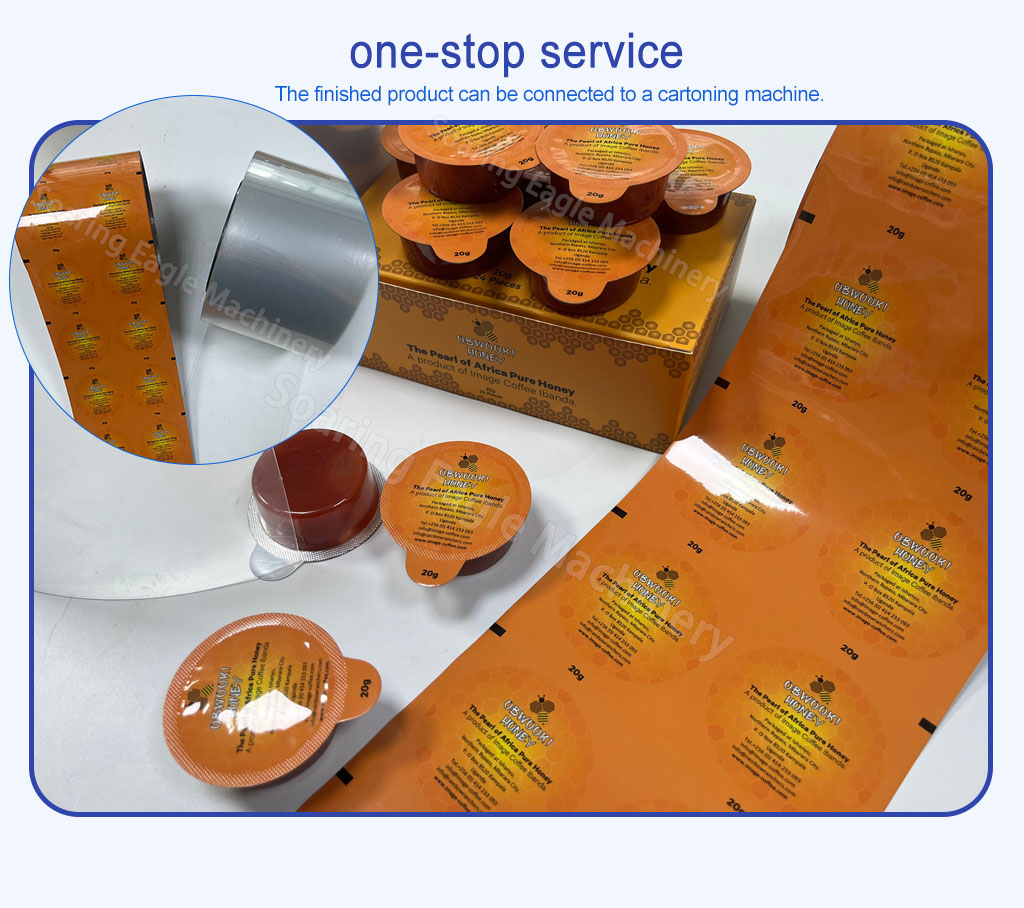 Automatic Plastic Full Sealing Ketchup Peanut Butter PLC Control Chocolate Truffles Honey Blister Packing Machine Automatic Plastic Full Sealing Ketchup Peanut Butter PLC Control Chocolate Truffles Honey Blister Packing Machine