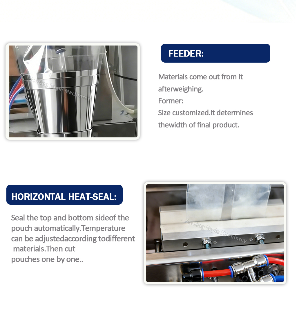 Peanut Ffs Portable Bags And Industry Sachet Spices Home Electric Snack Food Vacuum Sachet Packaging Machine