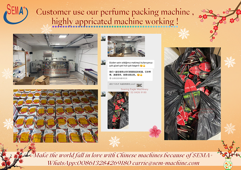Customer use our perfume packing machine,highly appricated machine working ! Customer use our perfume packing machine,highly appricated machine working !