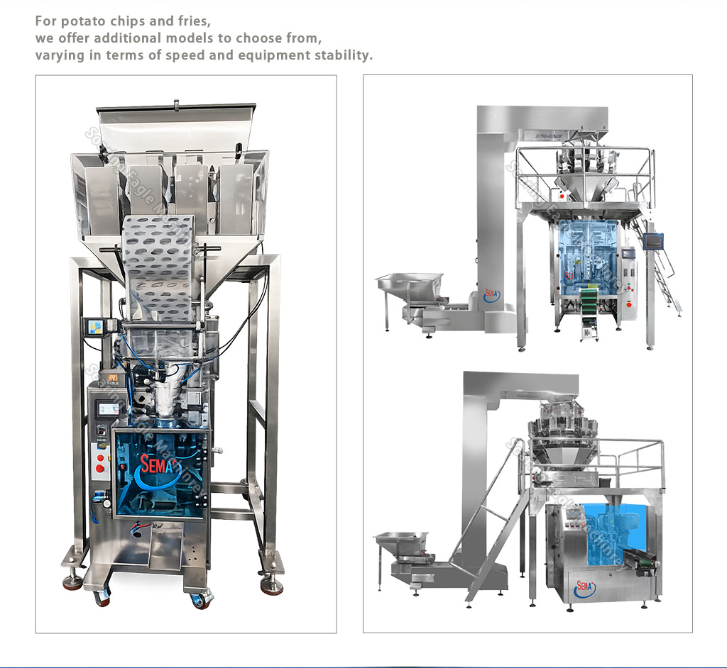 SEMA Fully Automatic Vertical Puffed Food Bag Packaging Machine for Potato Chips