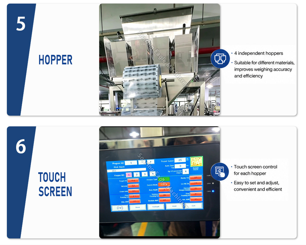 SEMA Fully Automatic Vertical Puffed Food Bag Packaging Machine for Potato Chips