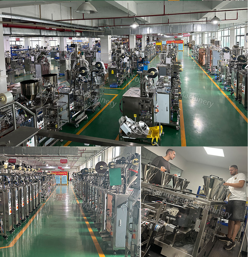 Automatic Two Pumps Shaped Bag Paste Cosmetic Samples Serum Face Cream Eye Cream Sachet Packing Machine