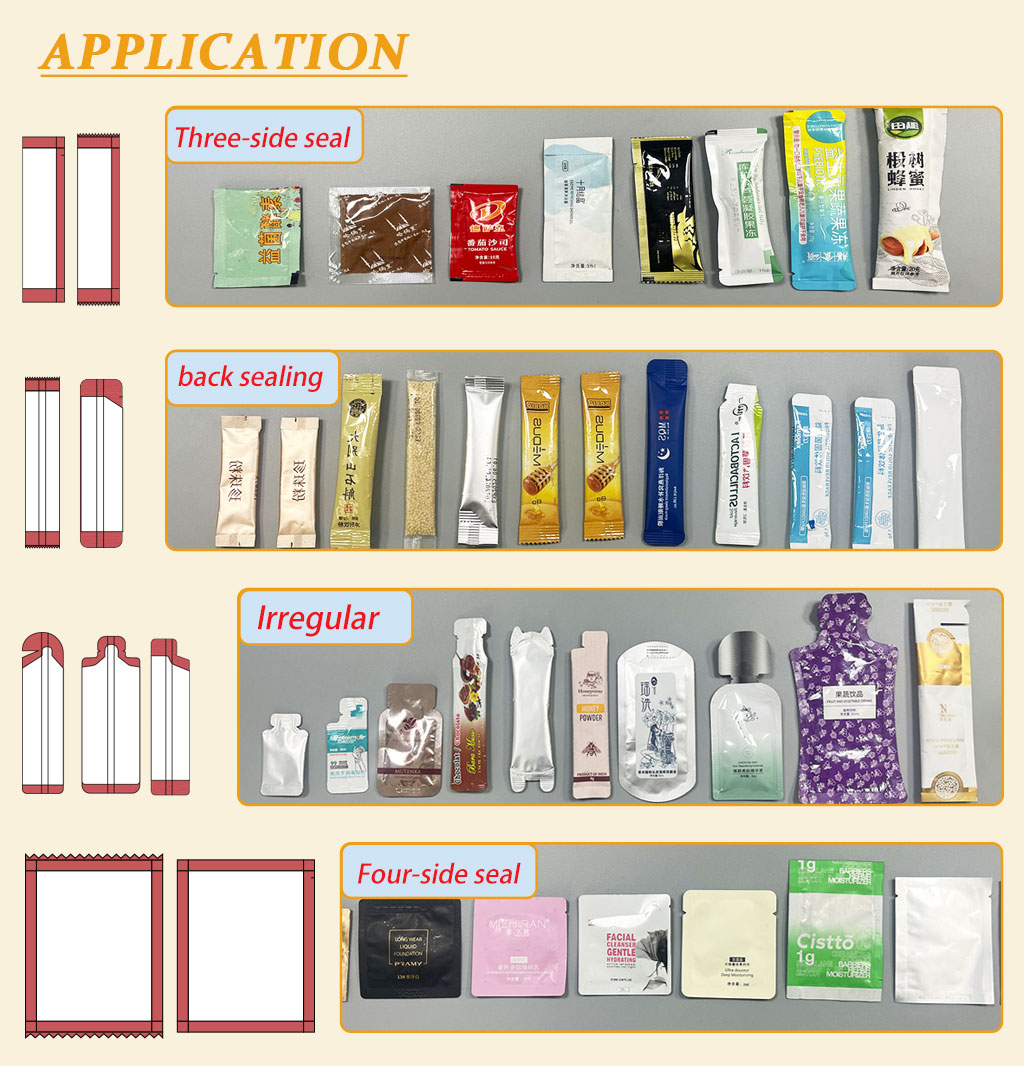 New Customised Sauce Back Sealing Pouch Honey Irregular Shaped Multi Purpose Food Heat Seal Automatic Sachet Packing Machine New Customised Sauce Back Sealing Pouch Honey Irregular Shaped Multi Purpose Food Heat Seal Automatic Sachet Packing Machine