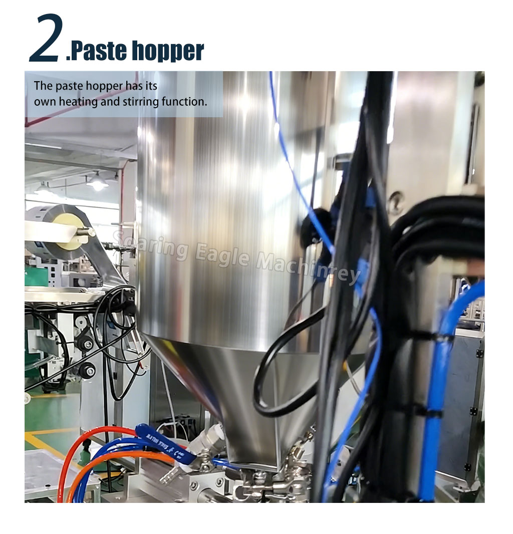 Smaller Automatic Paste Double Heat Sealin Four-Side Seal Pouch Filling Electric Food Sachet Packing Machine