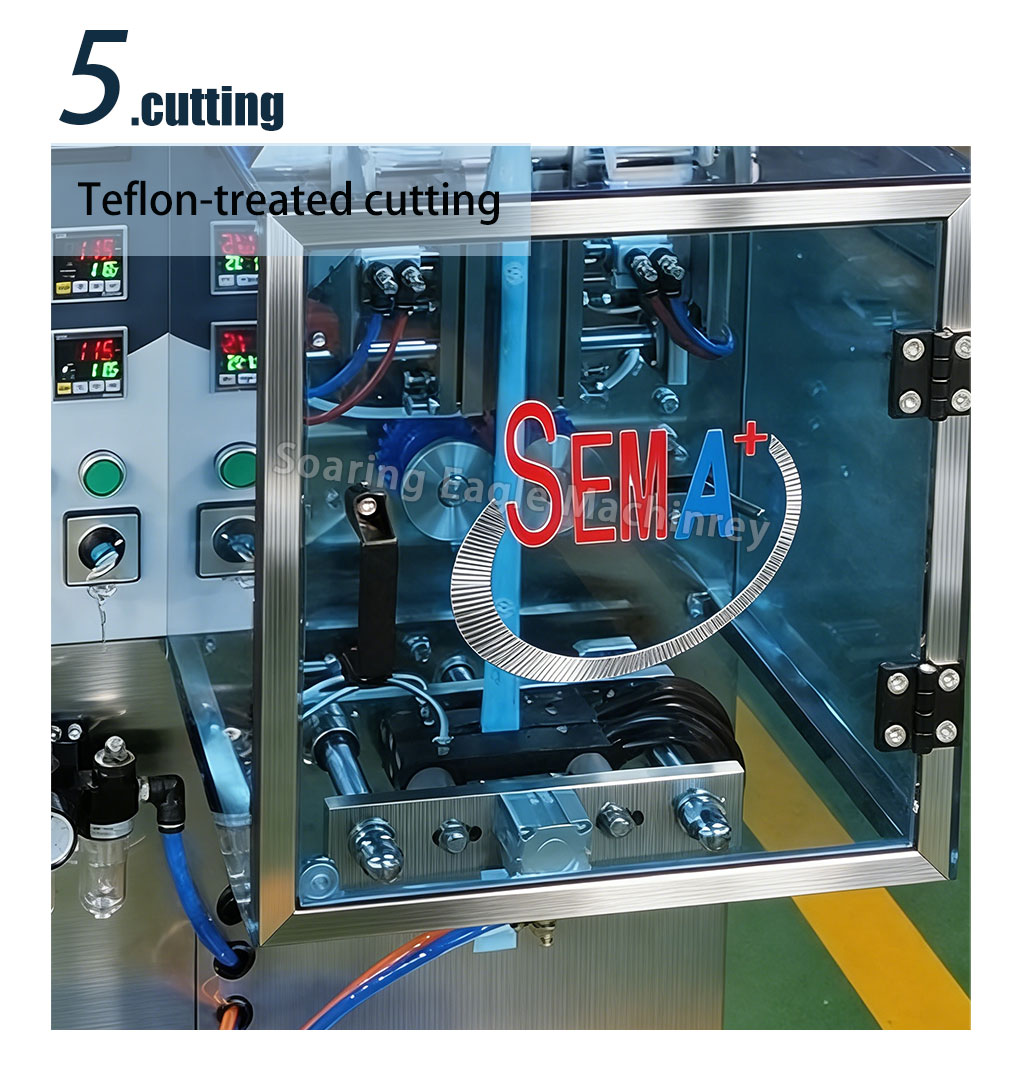 Smaller Automatic Paste Double Heat Sealin Four-Side Seal Pouch Filling Electric Food Sachet Packing Machine