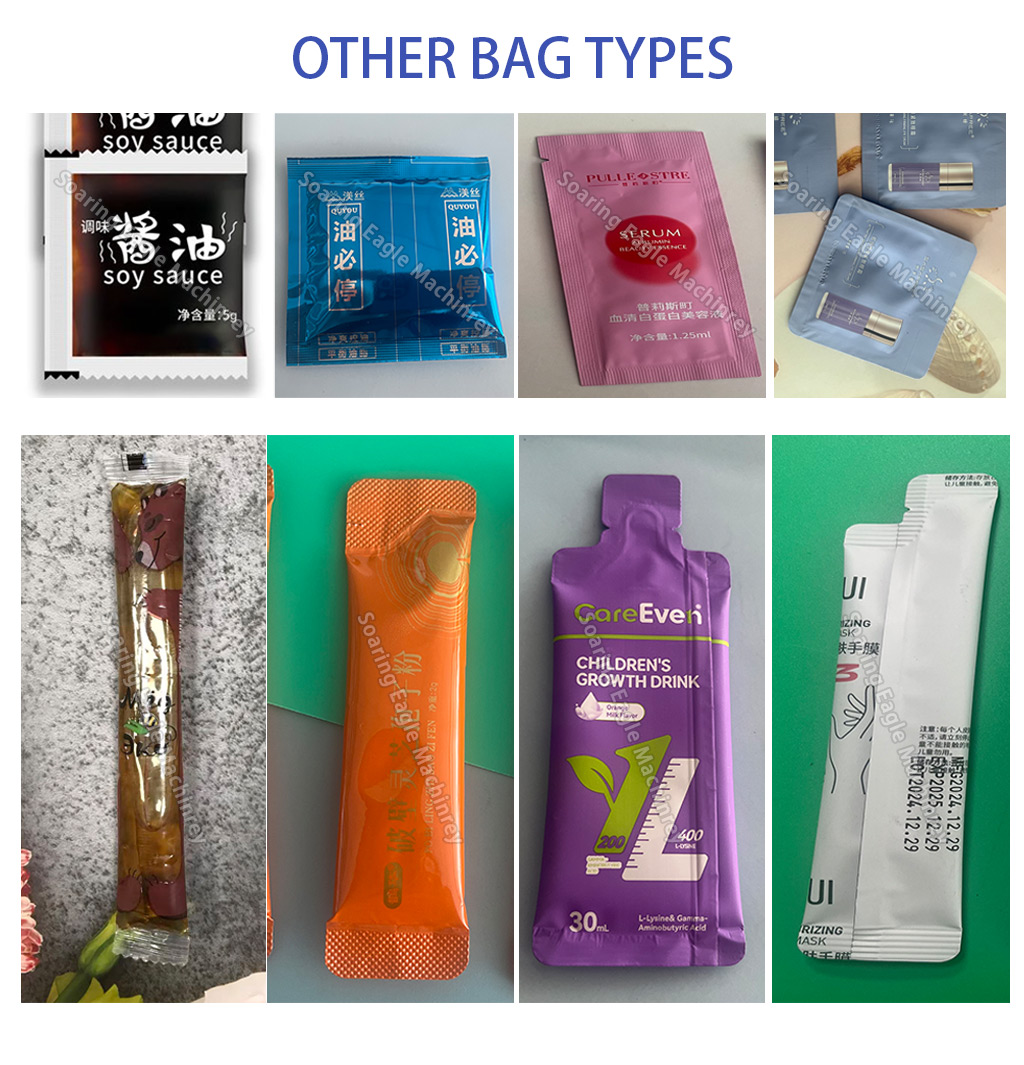 Automatic 4 Sides Sealing Paste Sachet Packing Machine of Honey Ketchup Peanut Butter Butter Teriyaki Sauce