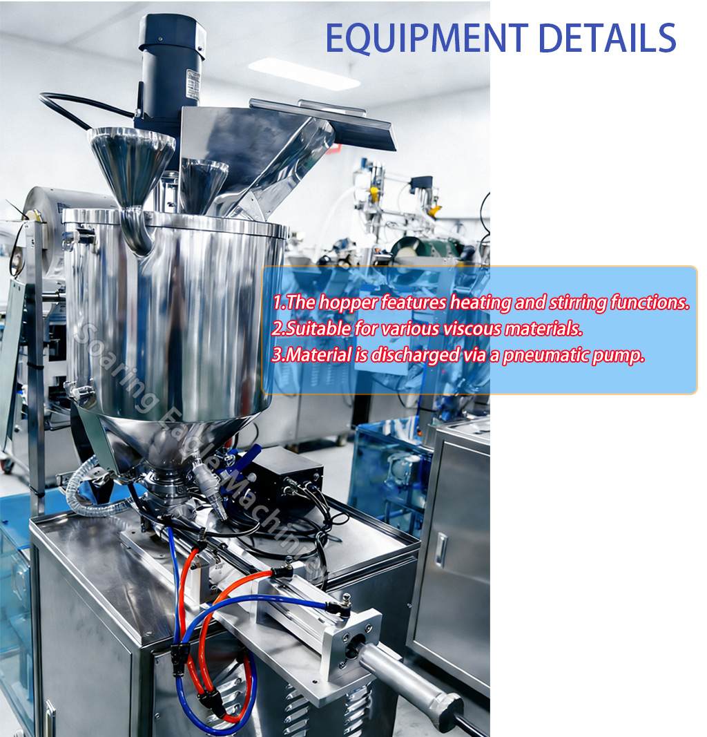 Automatic 4 Sides Sealing Paste Sachet Packing Machine of Honey Ketchup Peanut Butter Butter Teriyaki Sauce