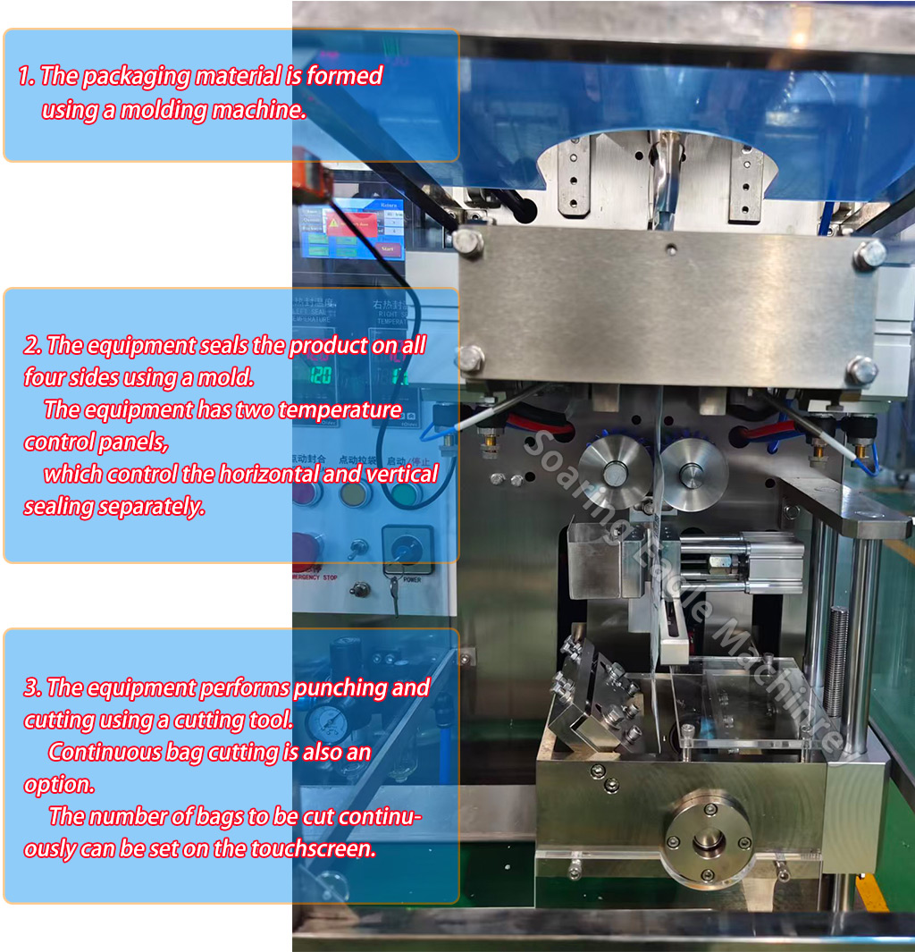 Automatic 4 Sides Sealing Paste Sachet Packing Machine of Honey Ketchup Peanut Butter Butter Teriyaki Sauce