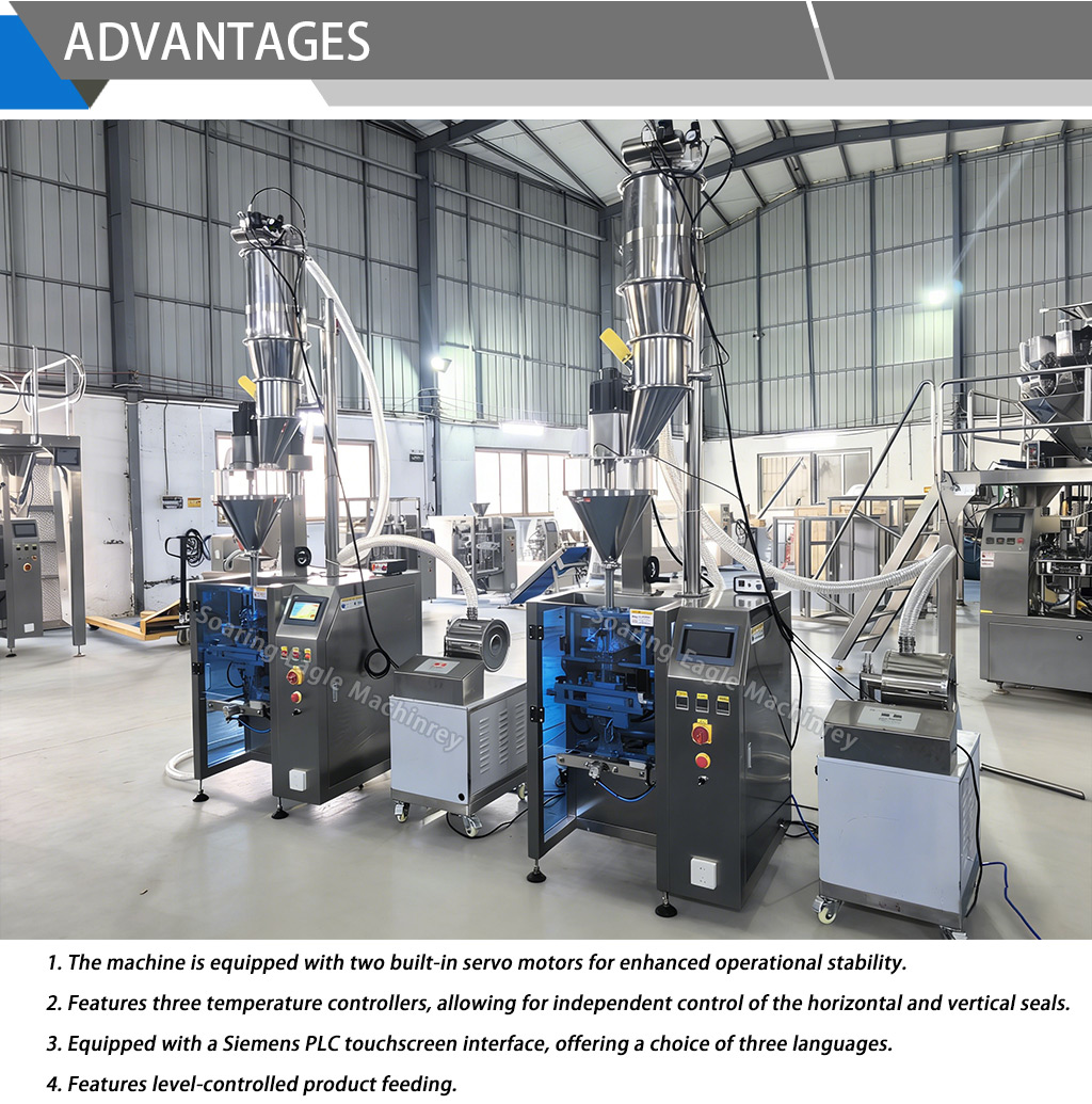 Fully Automatic Powder Vertical Packing 100g 200g 500g 1kg Sachet Packaging Machine Cocoa Powder Packing Machine
