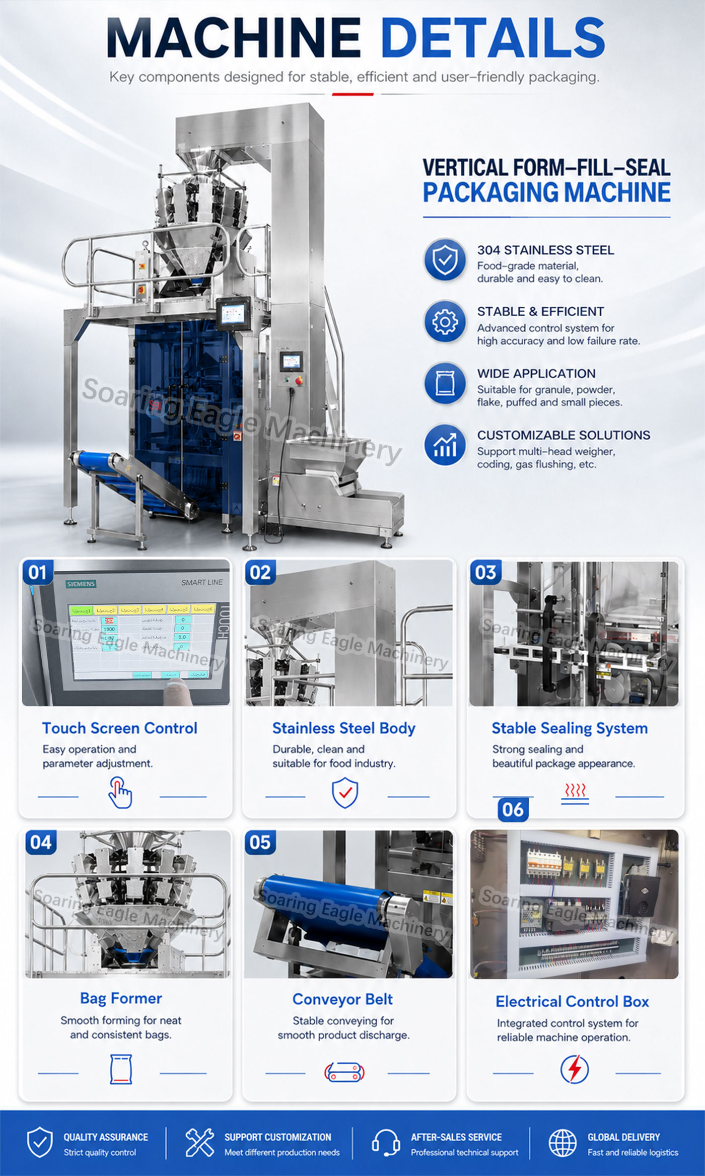 Automatic Multihead Weigher VFFS Pouch Bag Packing Machine for Corn Kernels Automatic Multihead Weigher VFFS Pouch Bag Packing Machine for Corn Kernels