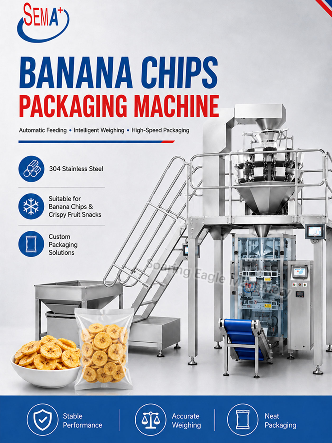 Automatic VFFS Pouch Bag Packing Machine for Banana Chips Automatic VFFS Pouch Bag Packing Machine for Banana Chips