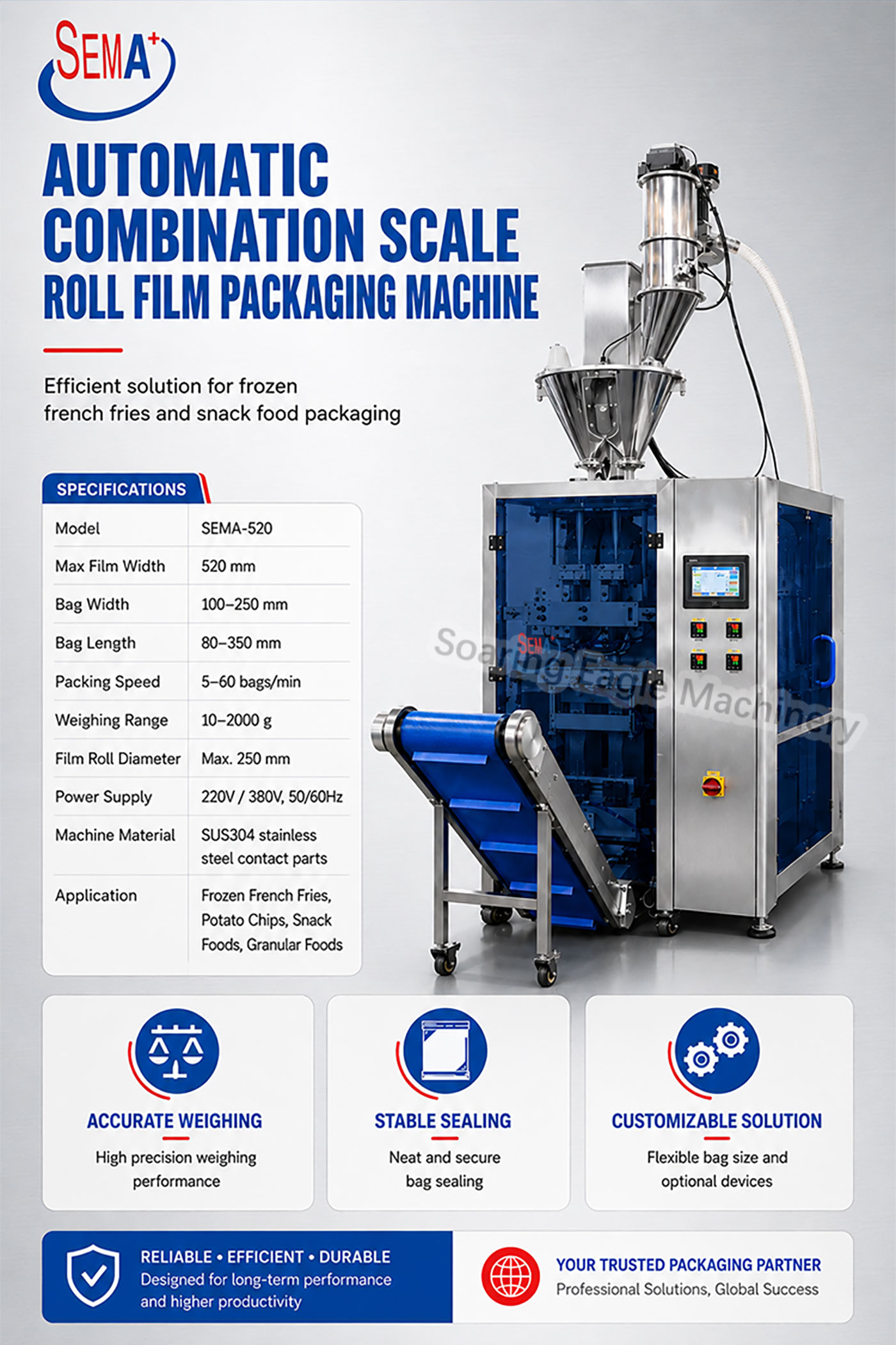 Automatic High Accuracy VFFS Powder Pouch Bag Packing Machine with Auger Filler Automatic High Accuracy VFFS Powder Pouch Bag Packing Machine with Auger Filler