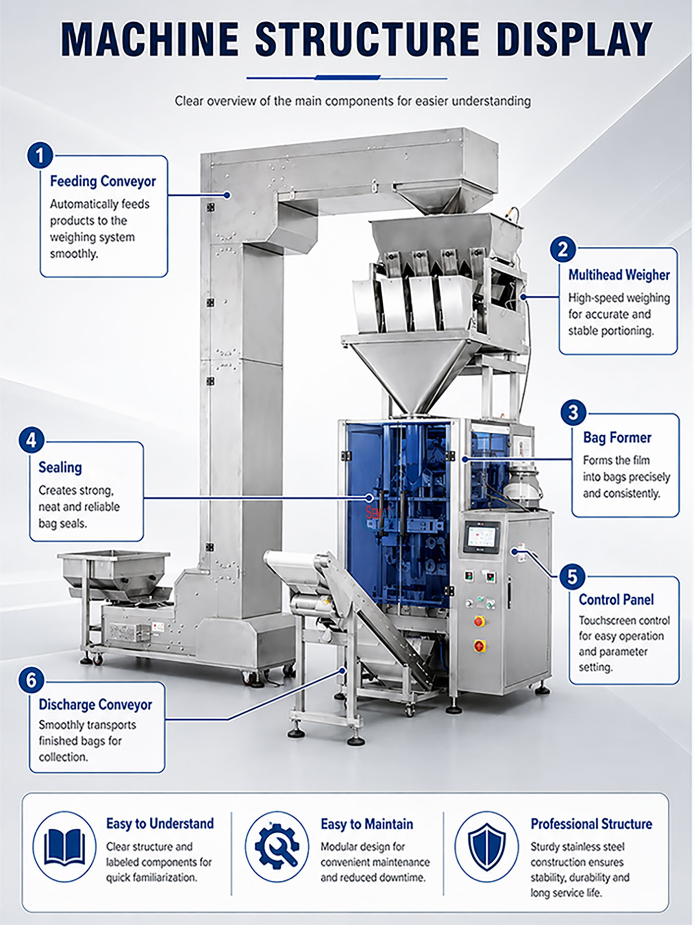 Automatic VFFS Pouch Bag Packing Machine for Rice and Grains Automatic VFFS Pouch Bag Packing Machine for Rice and Grains