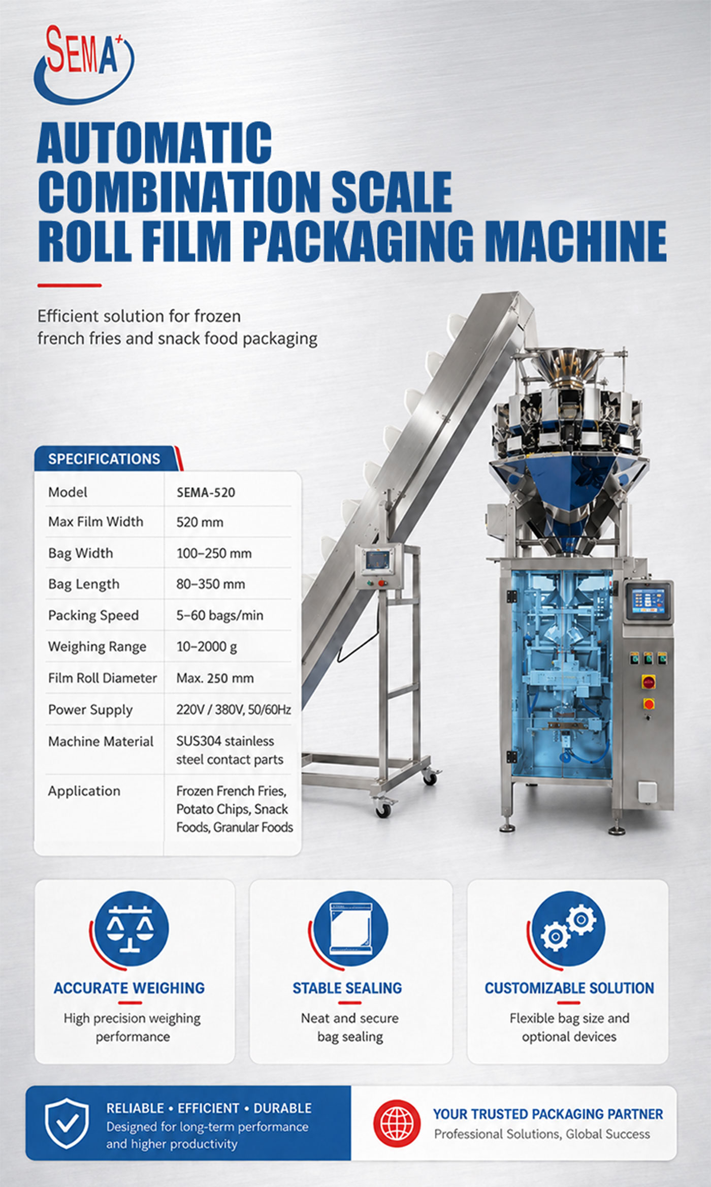 Automatic VFFS Pouch Bag Packing Machine for Rice Crust Chips and Snacks Automatic VFFS Pouch Bag Packing Machine for Rice Crust Chips and Snacks