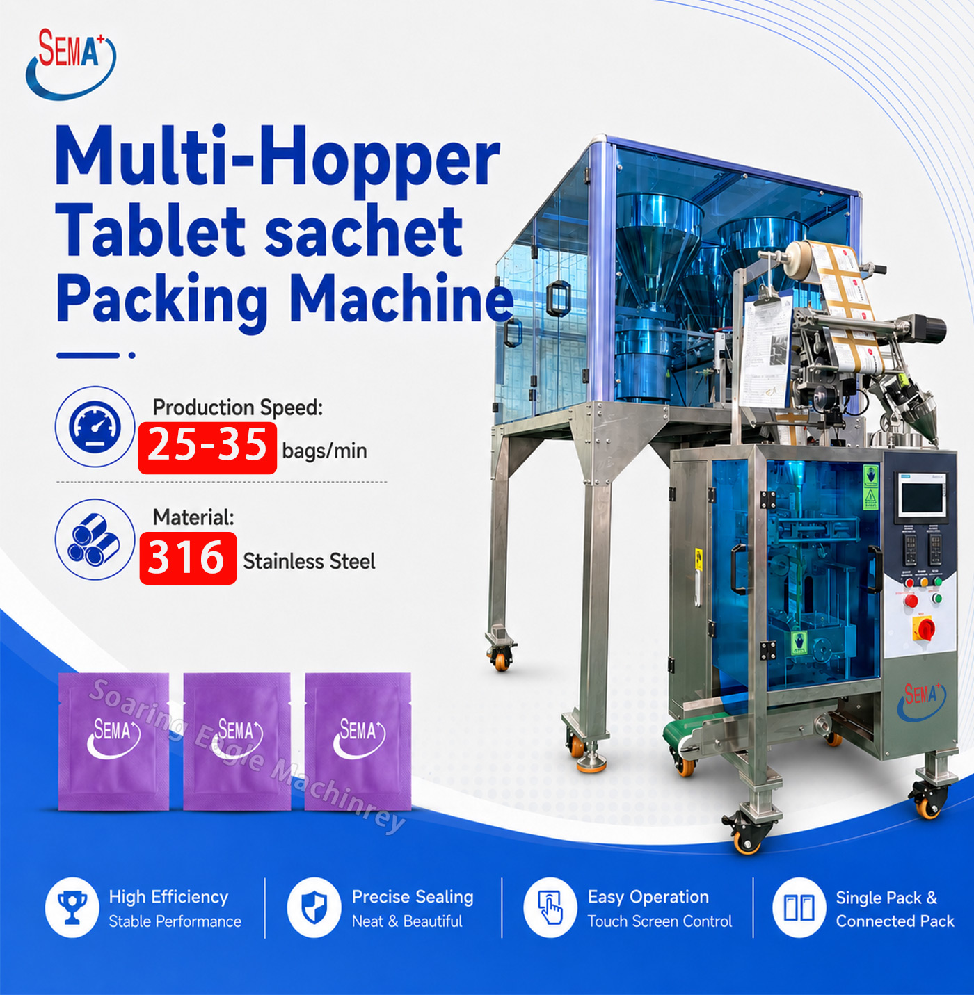 Automatic VFFS Tablet Capsule Pill Counting Filling Sachet Packing Machine Automatic VFFS Tablet Capsule Pill Counting Filling Sachet Packing Machine