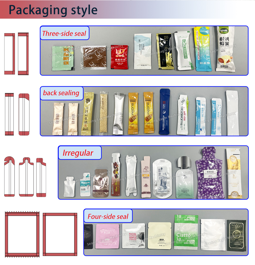 Automatic Multi-Lane Liquid Sachet Packing Machine for Syrup Honey Sauce Oil Juice Stick Pack Packaging