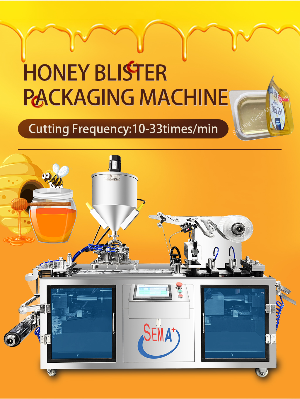 Automatic Honey Blister Packing Machine Single Dose Honey Cup Filling Sealing Machine