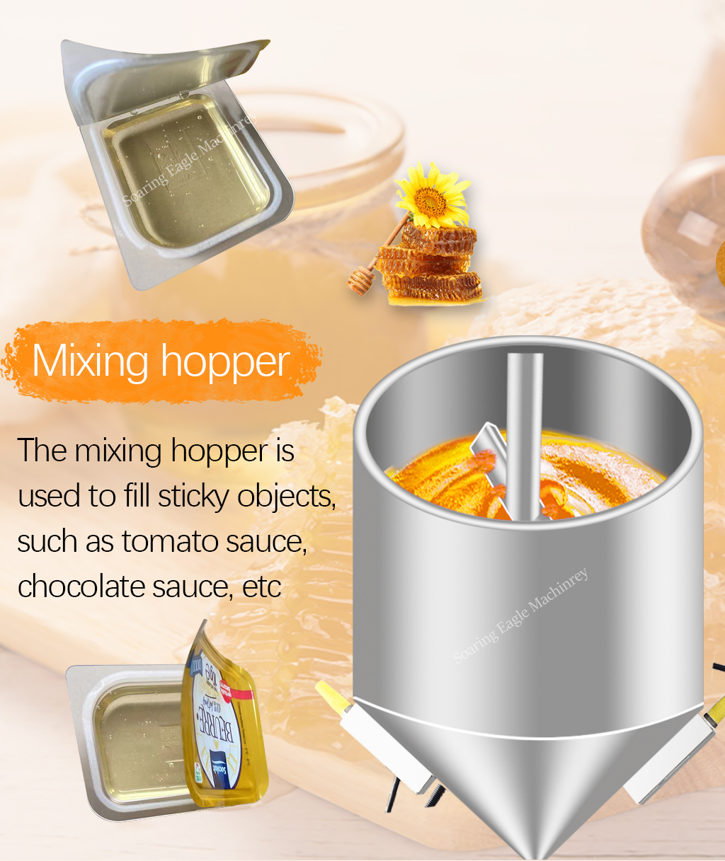Automatic Honey Blister Packing Machine Single Dose Honey Cup Filling Sealing Machine