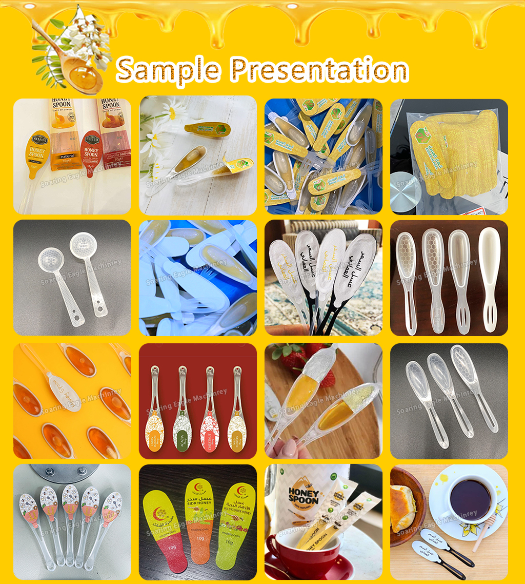 Automatic Honey Spoon Packing Machine with Filling Sealing and Pillow-Type Packaging System