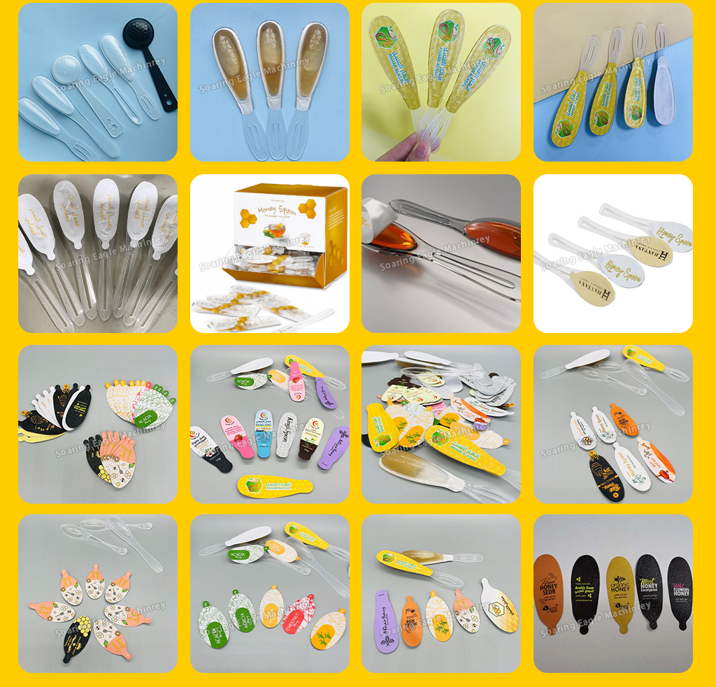 Automatic Honey Spoon Packing Machine with Filling Sealing and Pillow-Type Packaging System