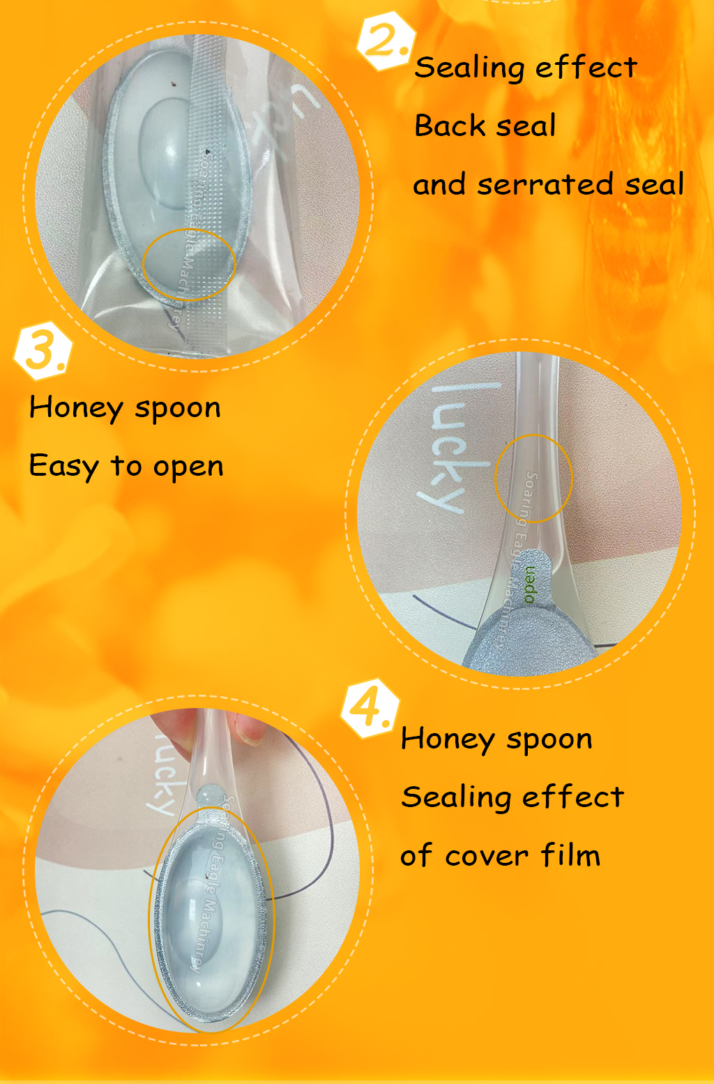 Automatic Honey Spoon Packing Machine with Filling Sealing and Pillow-Type Packaging System