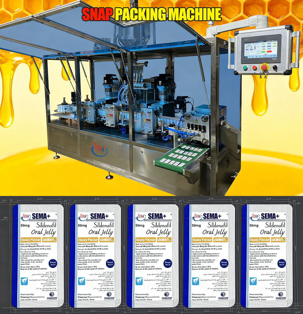 High Speed Automatic Honey Snap Packing Machine for Honey Oral Jelly Syrup and Liquid Products