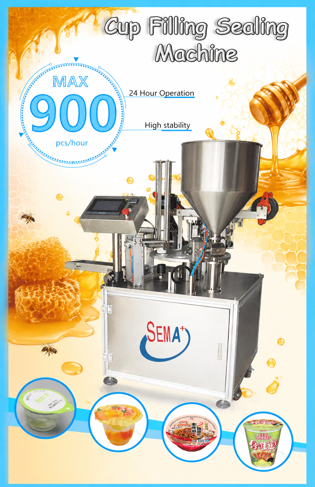 High Speed Single Head Honey Spoon Packing Machine for Manuka Honey Spoon Packaging