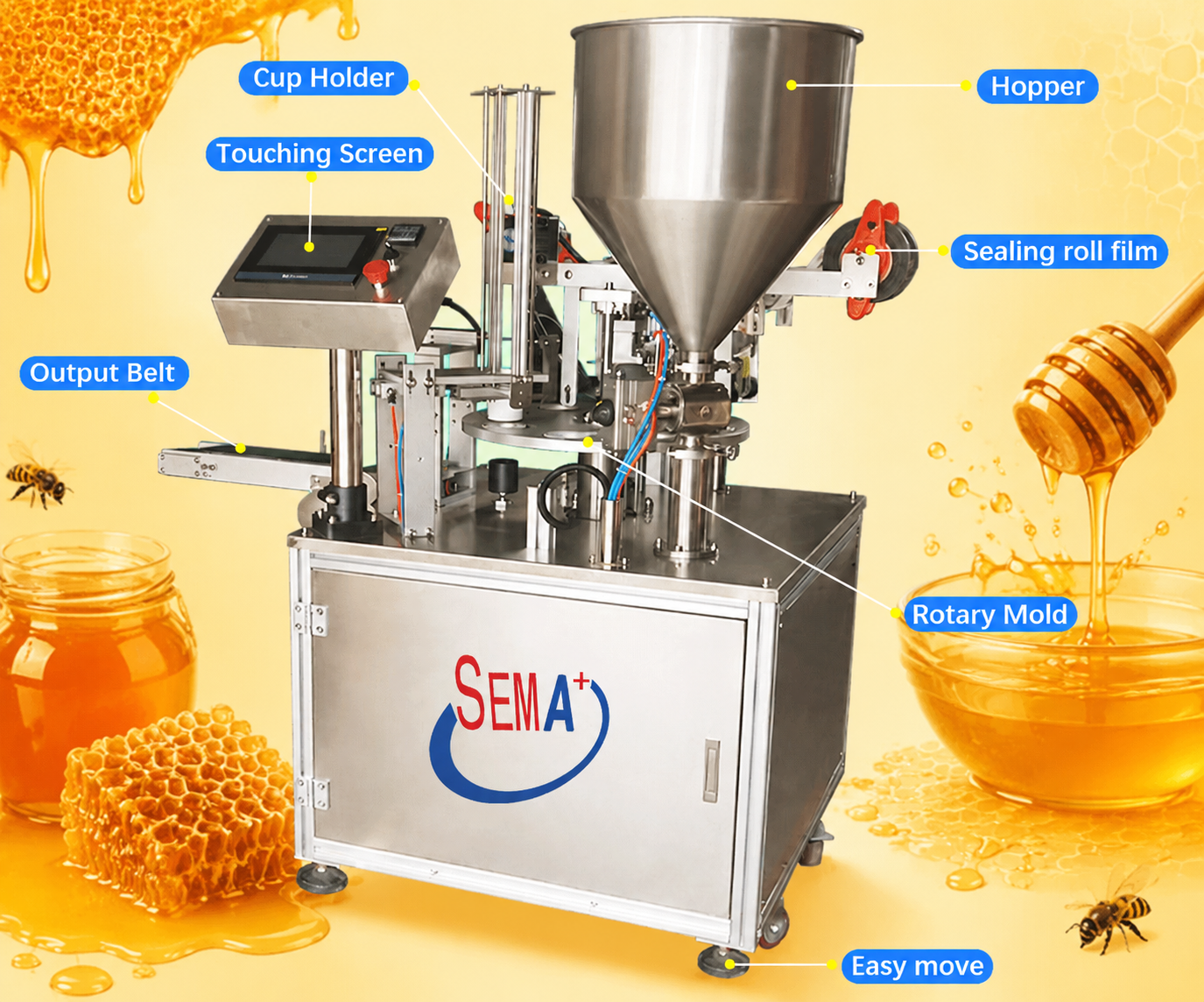 High Speed Single Head Honey Spoon Packing Machine for Manuka Honey Spoon Packaging