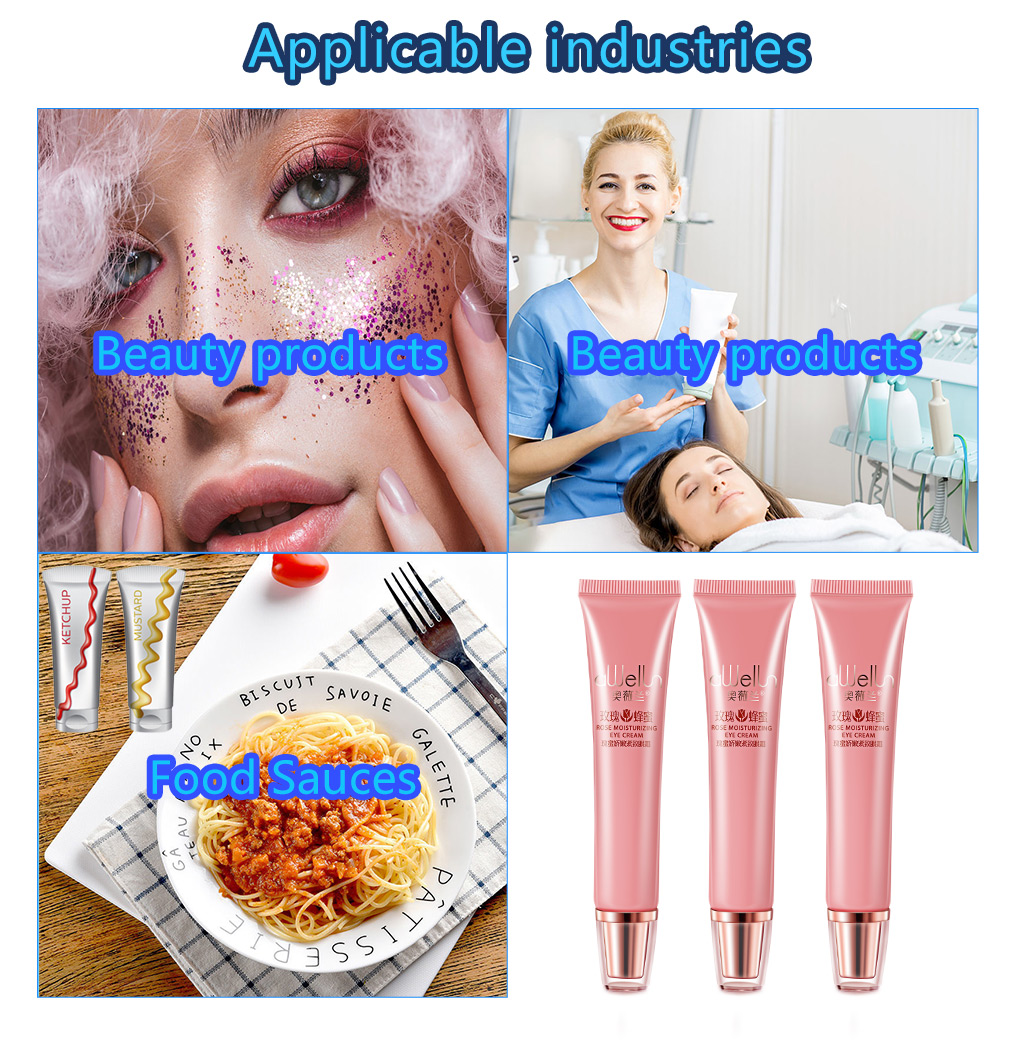 Automatic Cosmetic Tube Packing Machine for Cream Gel Ointment Toothpaste Plastic Tube Filling Sealing