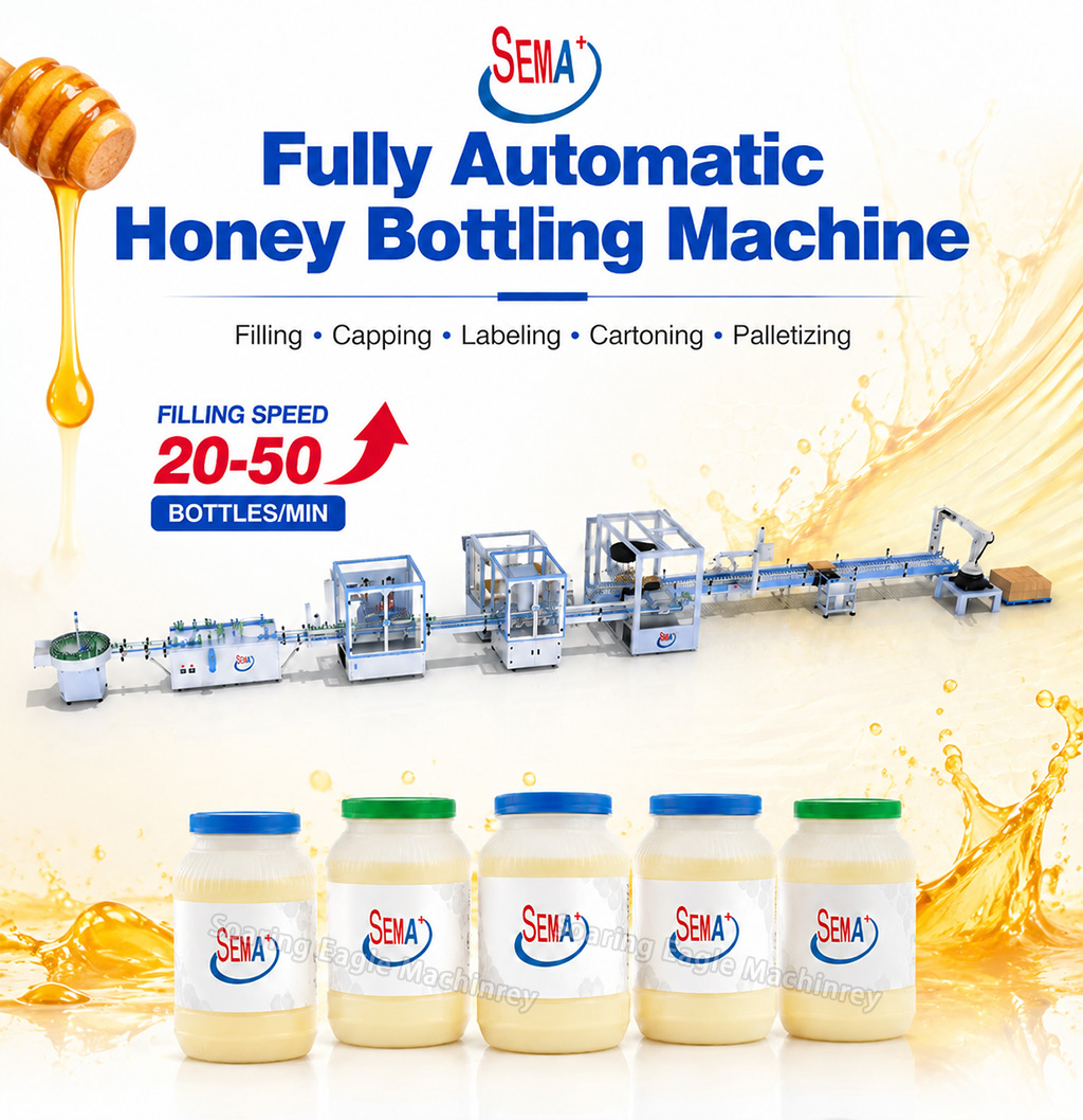 Automatic Honey Bottling Line | Honey Filling Capping Sealing Labeling Production Line Automatic Honey Bottling Line | Honey Filling Capping Sealing Labeling Production Line