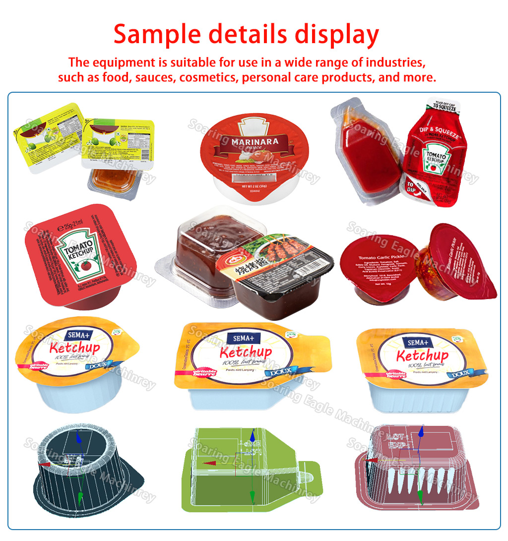 Automatic Thermoforming Food Blister Packing Machine for Honey Butter and Sauce Packaging Automatic Thermoforming Food Blister Packing Machine for Honey Butter and Sauce Packaging