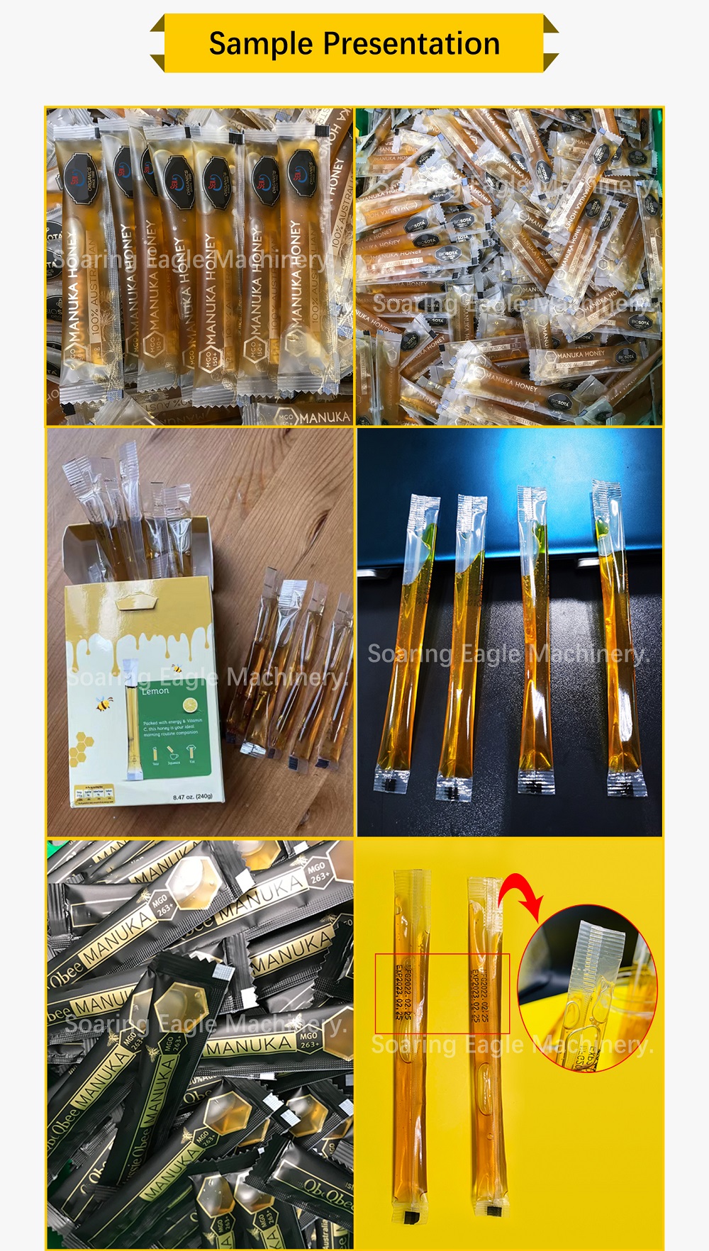Automatic Honey Sachet Packing Machine | VFFS Stick Pack Filling Sealing Machine for Liquid Honey