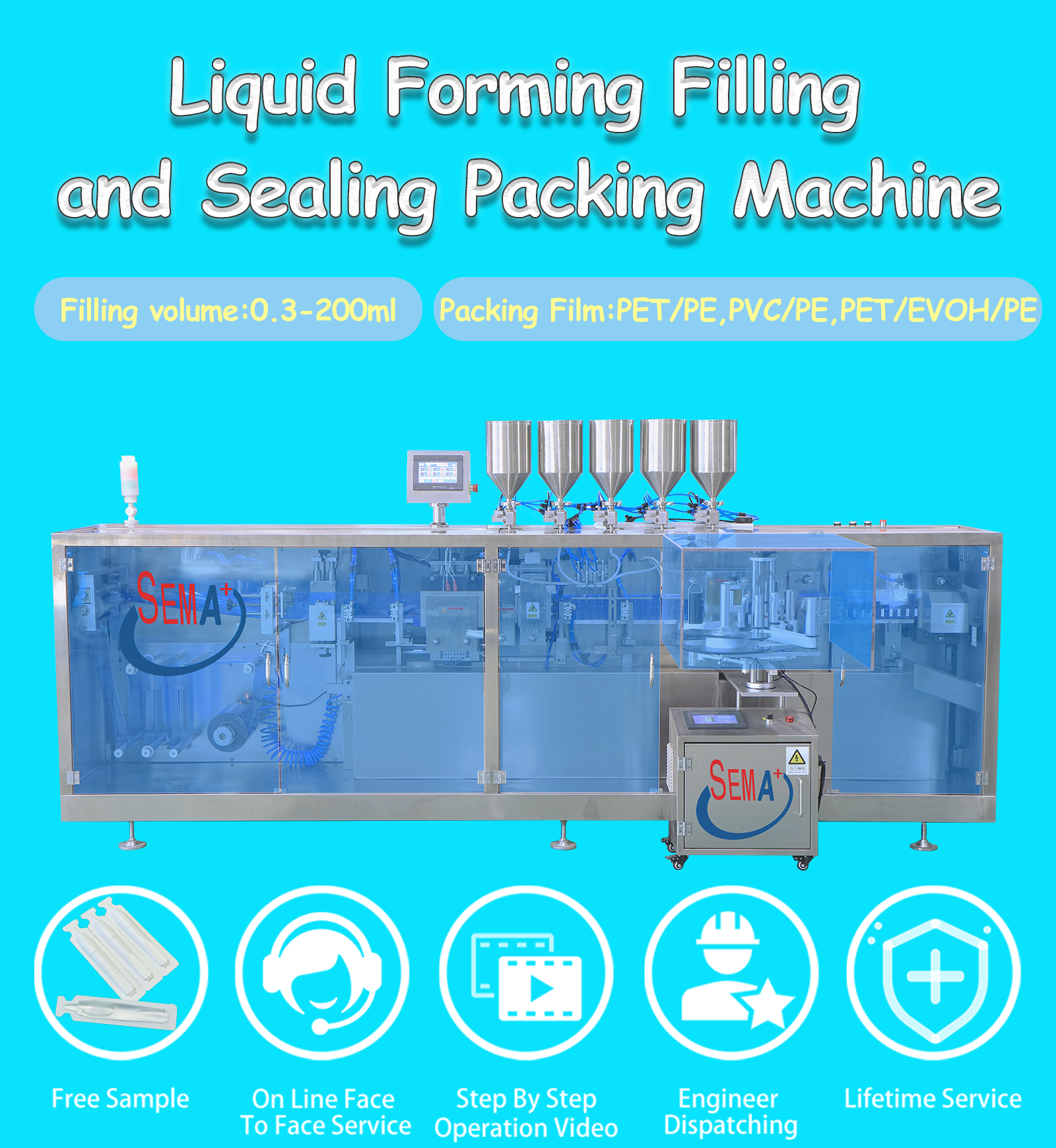 High Precision Plastic Ampoule Honey Packing Machine | VFFS Liquid Honey Ampoule Filling and Sealing System