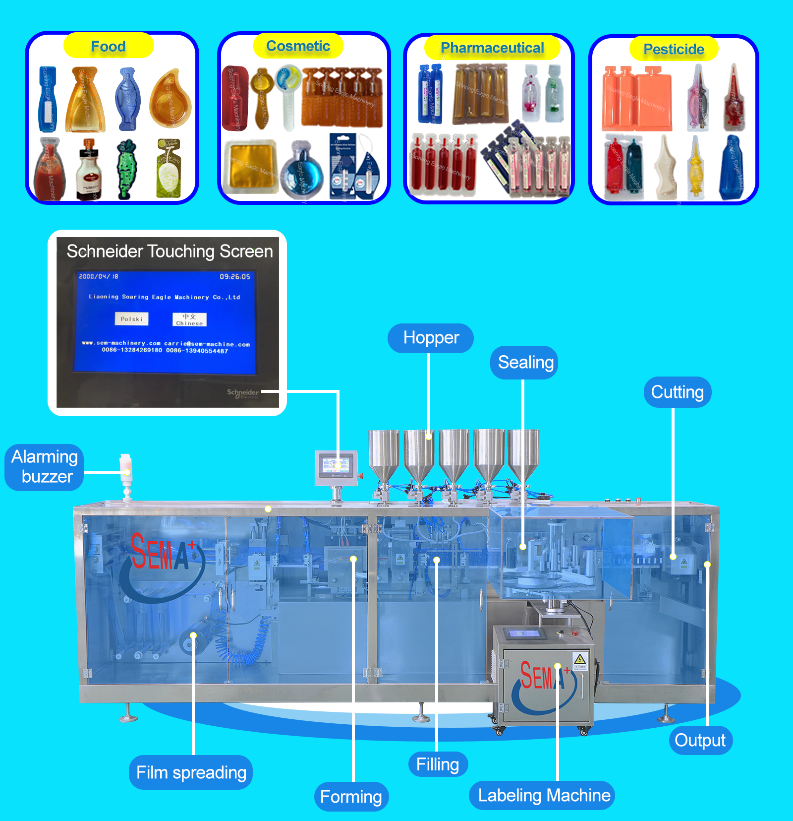 High Precision Plastic Ampoule Honey Packing Machine | VFFS Liquid Honey Ampoule Filling and Sealing System