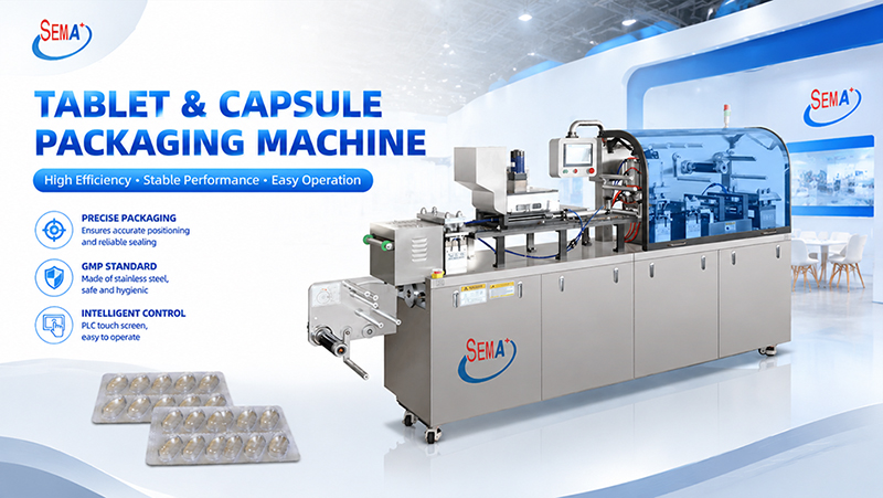 Blister packaging machines exhibited at the trade show
