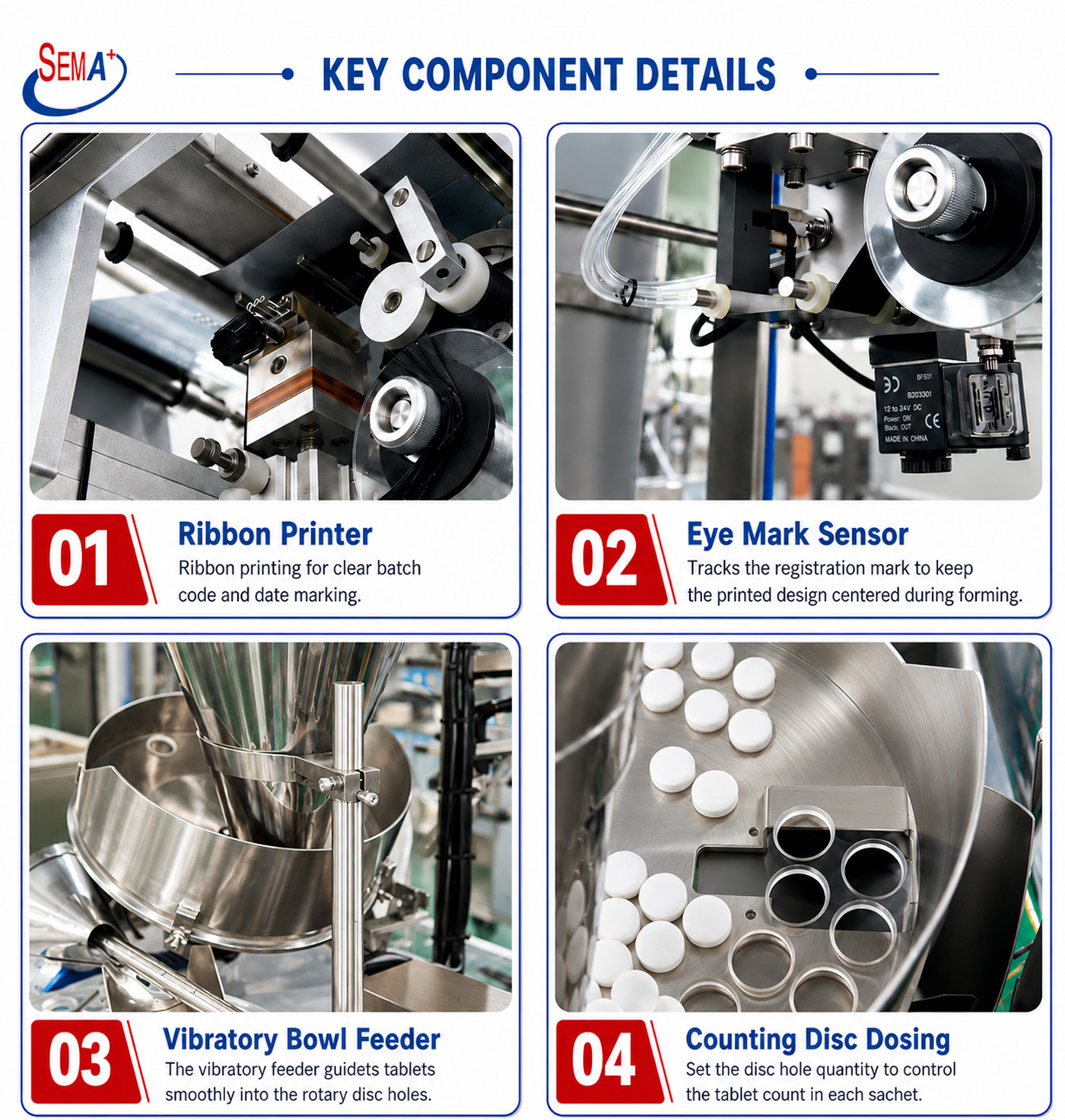 Automatic VFFS 4-side Seal pharmaceutical Sachet Packing Machine for Tablets pill capsule Automatic VFFS 4-side Seal pharmaceutical Sachet Packing Machine for Tablets pill capsule