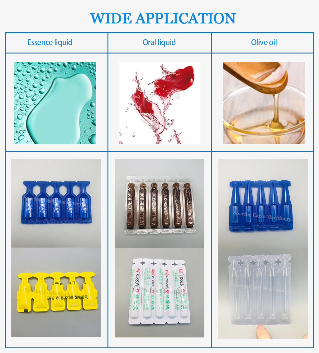 Liquid Plastic Ampoule Filling Machine for Oral Solution, Essential Oil Liquid Plastic Ampoule Filling Machine for Oral Solution, Essential Oil