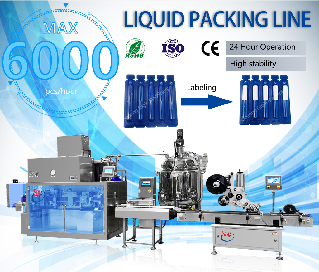 Automatic Plastic Ampoule Filling and Labeling Machine for Oral Liquid Packaging