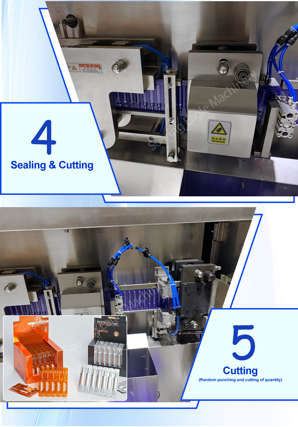 Automatic Plastic Ampoule Filling and Labeling Machine for Oral Liquid Packaging