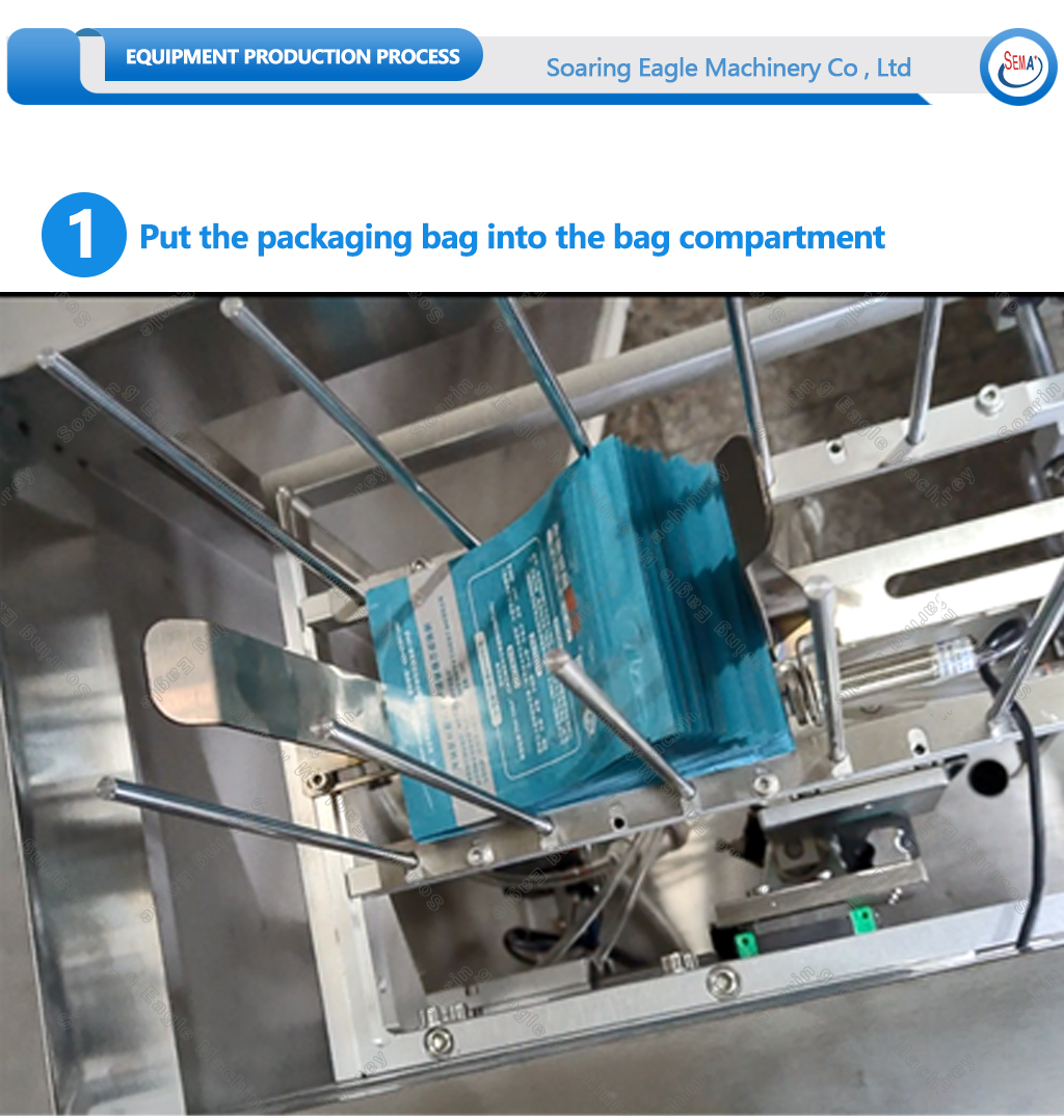 Horizontal Automatic Vacuum Coffee Pouch Filling Packaging Zipper Stand up Plastic Kraft Paper Salt Premade Bag Packing Machineq
