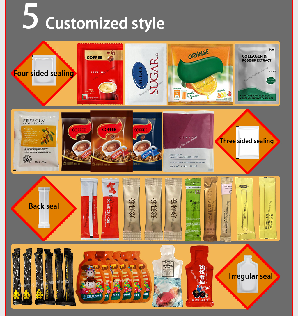 Multi Track Automatic Liquid Filling Paste Pouch Powder Multi-Function Seal Sachet Packing Machine