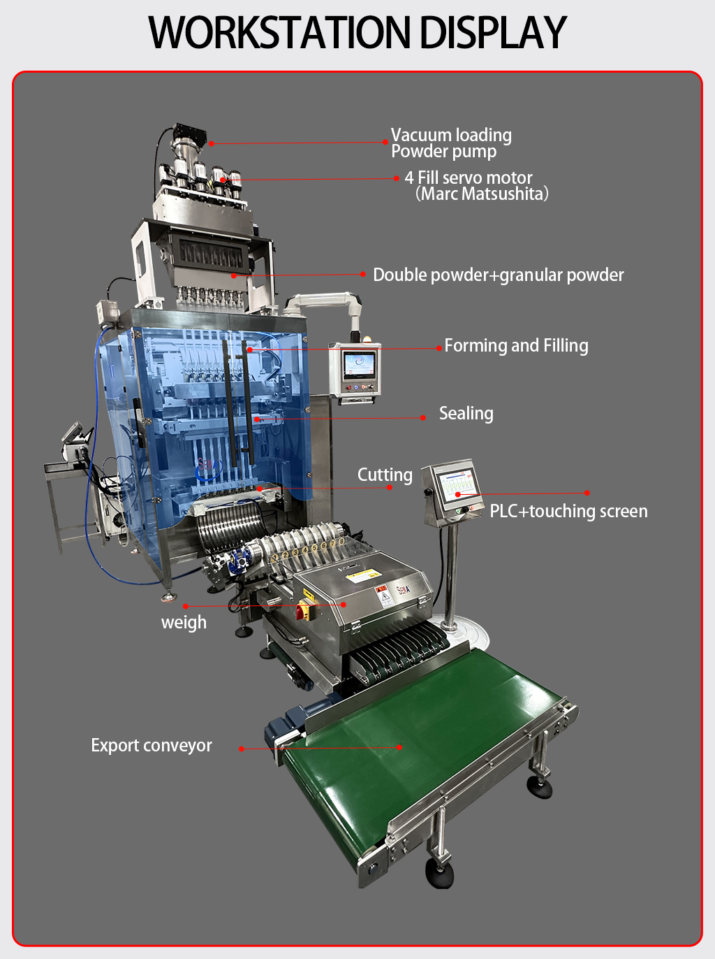Multi Track Automatic Liquid Filling Paste Pouch Powder Multi-Function Seal Sachet Packing Machine