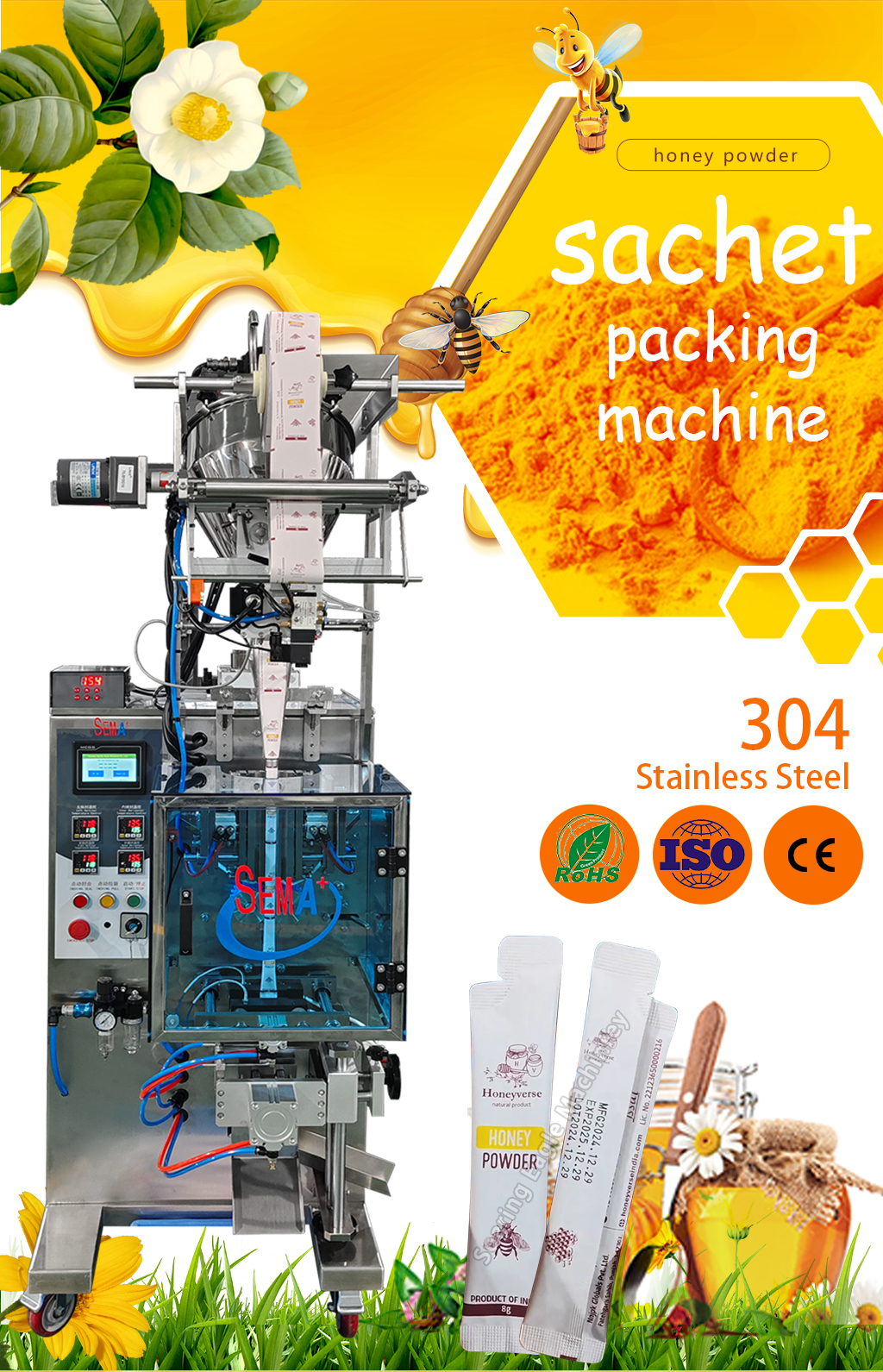 Automatic Honey powder Sachet Packaging Machine food powder Packing Machine Automatic Honey powder Sachet Packaging Machine food powder Packing Machine