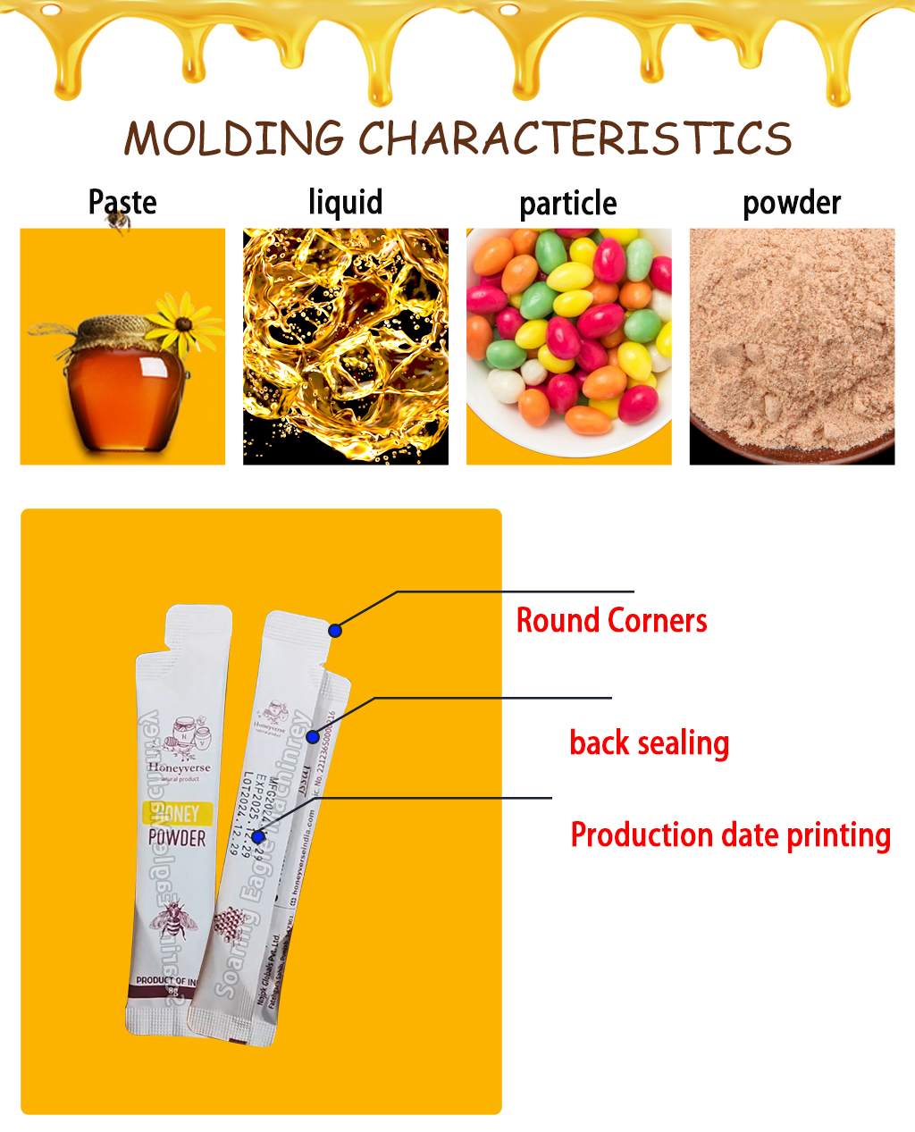 Automatic Honey powder Sachet Packaging Machine food powder Packing Machine Automatic Honey powder Sachet Packaging Machine food powder Packing Machine