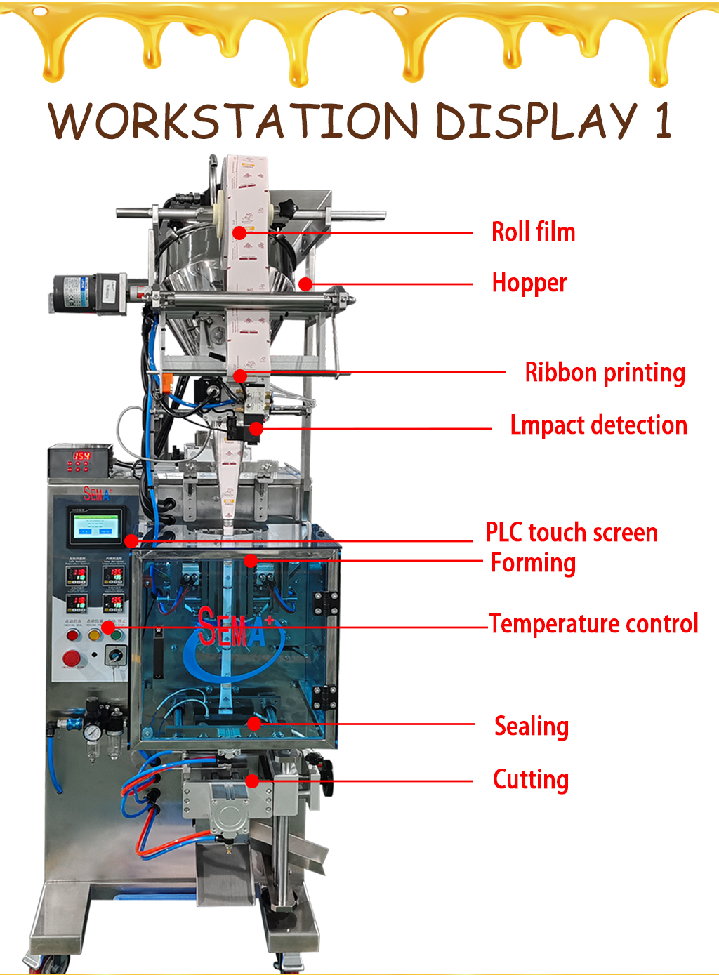 Automatic Honey powder Sachet Packaging Machine food powder Packing Machine Automatic Honey powder Sachet Packaging Machine food powder Packing Machine