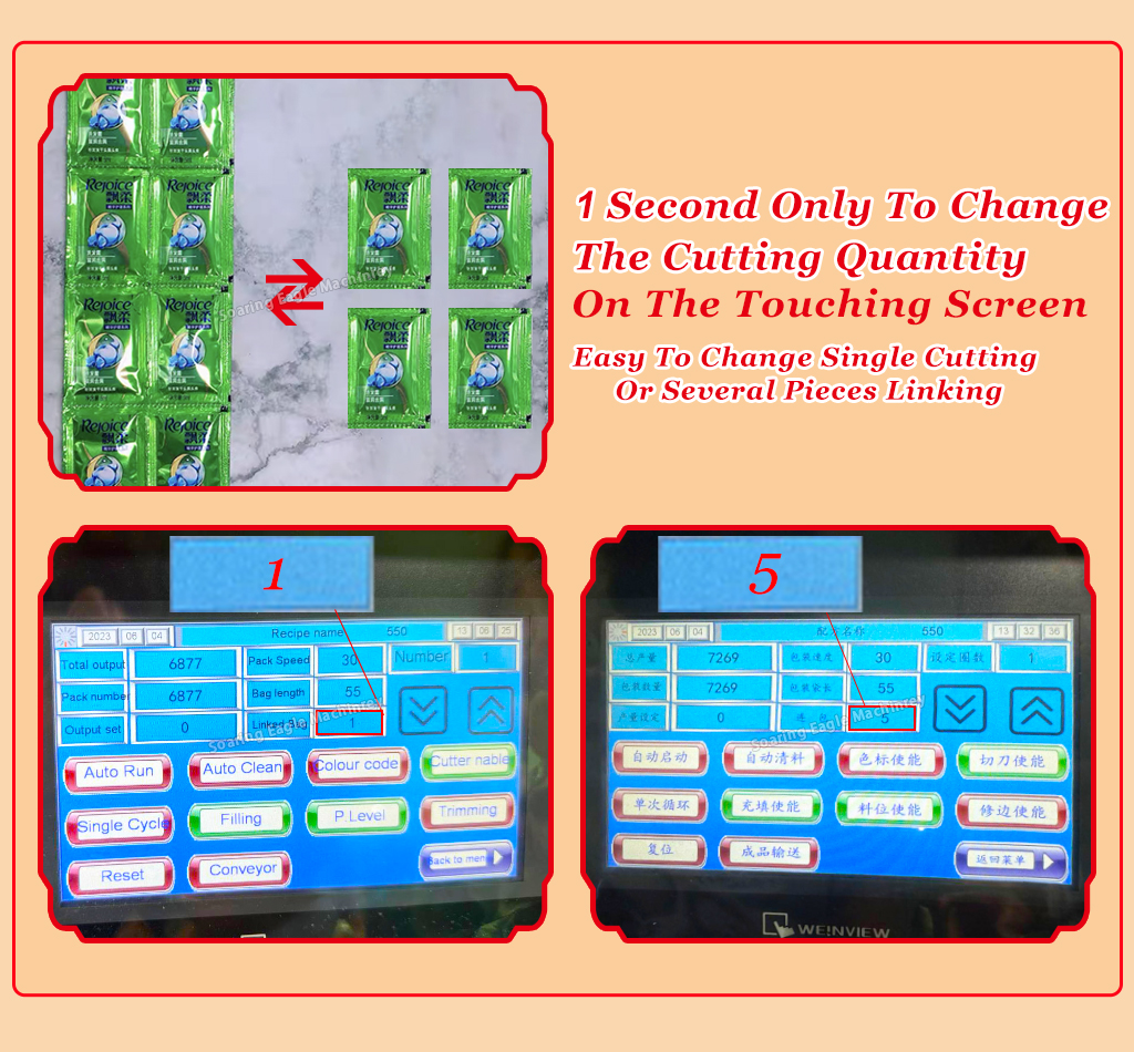 Multifunctional and Multi-channel Sauce Four Side Sealing Paste Multilanes Sachet Packaging Machine