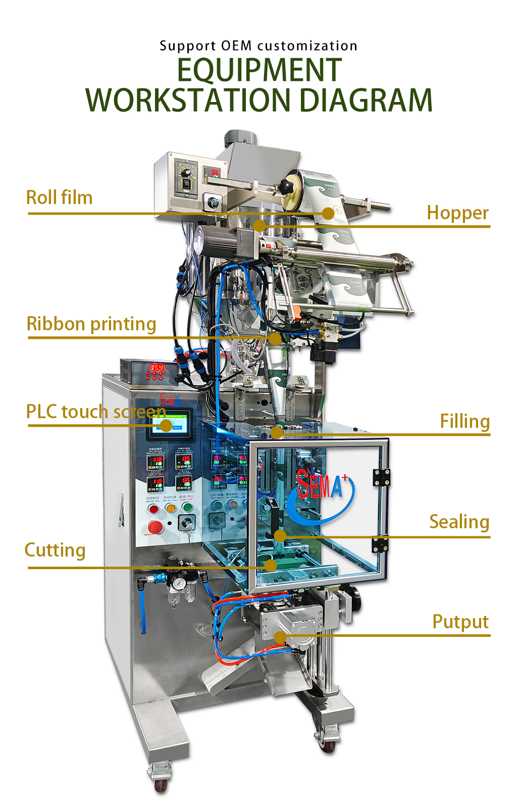 Paste viscous B level honey sachet packing machine Paste viscous B level honey sachet packing machine