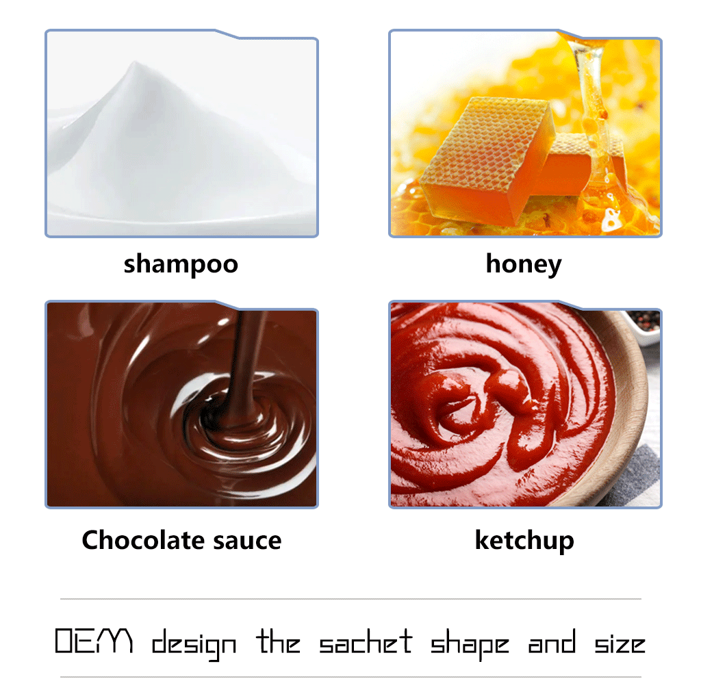 10-100ML automatic liquid slim honey pack filling sachet paste packaging packing machine machinery for honey